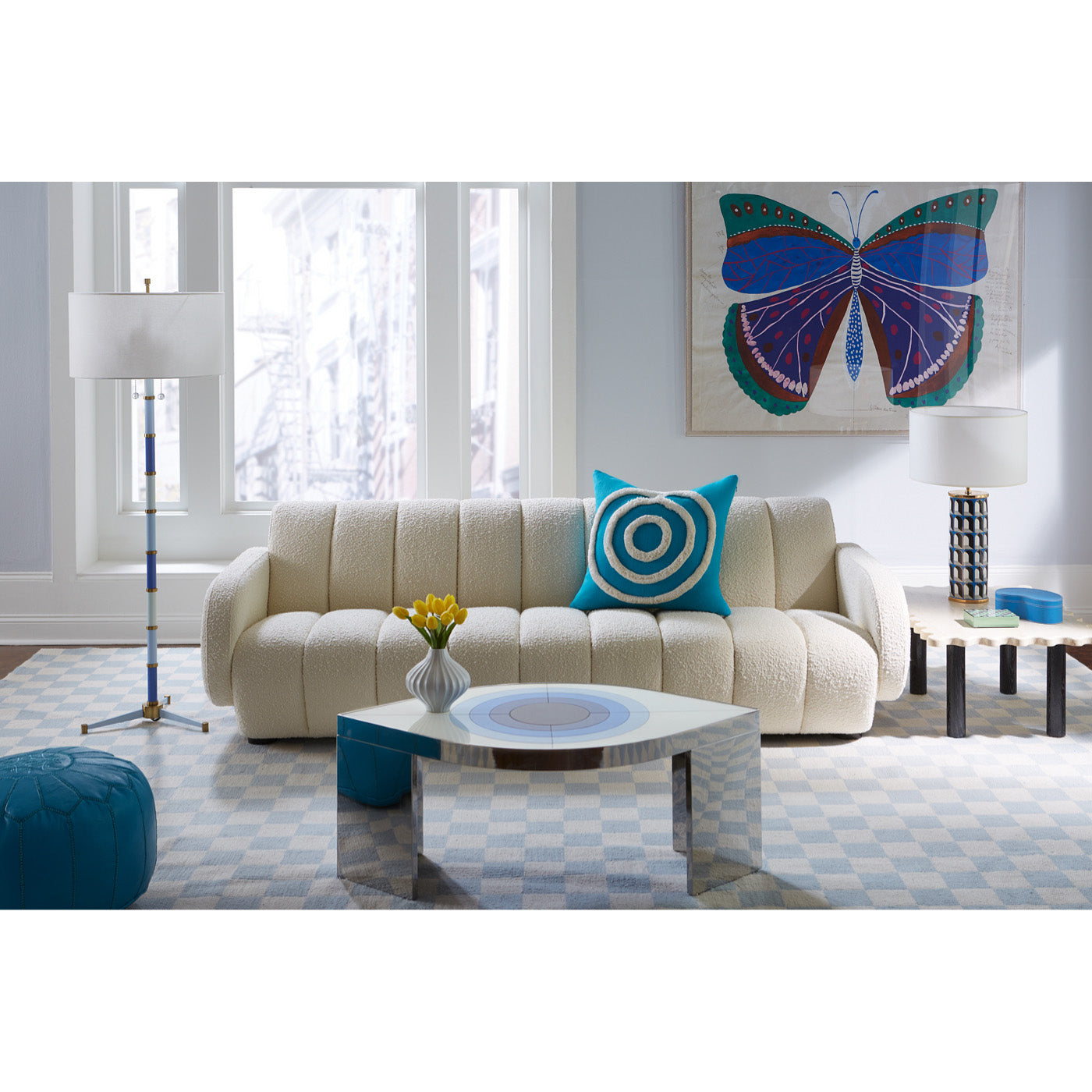 Checkerboard Small Scale Flatweave Rug