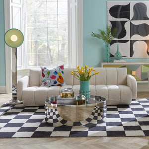 Checkerboard Large Scale Flatweave Rug