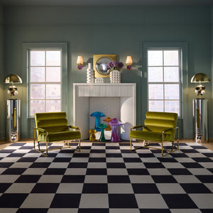 Checkerboard Large Scale Flatweave Rug