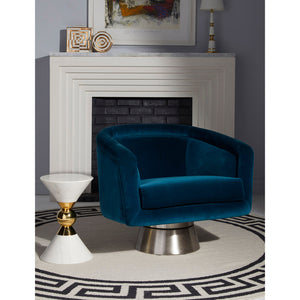 Greek Key Border Flatweave Round Rug
