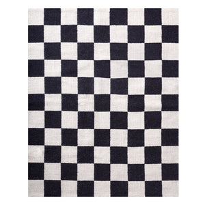 Checkerboard Large Scale Flatweave Rug