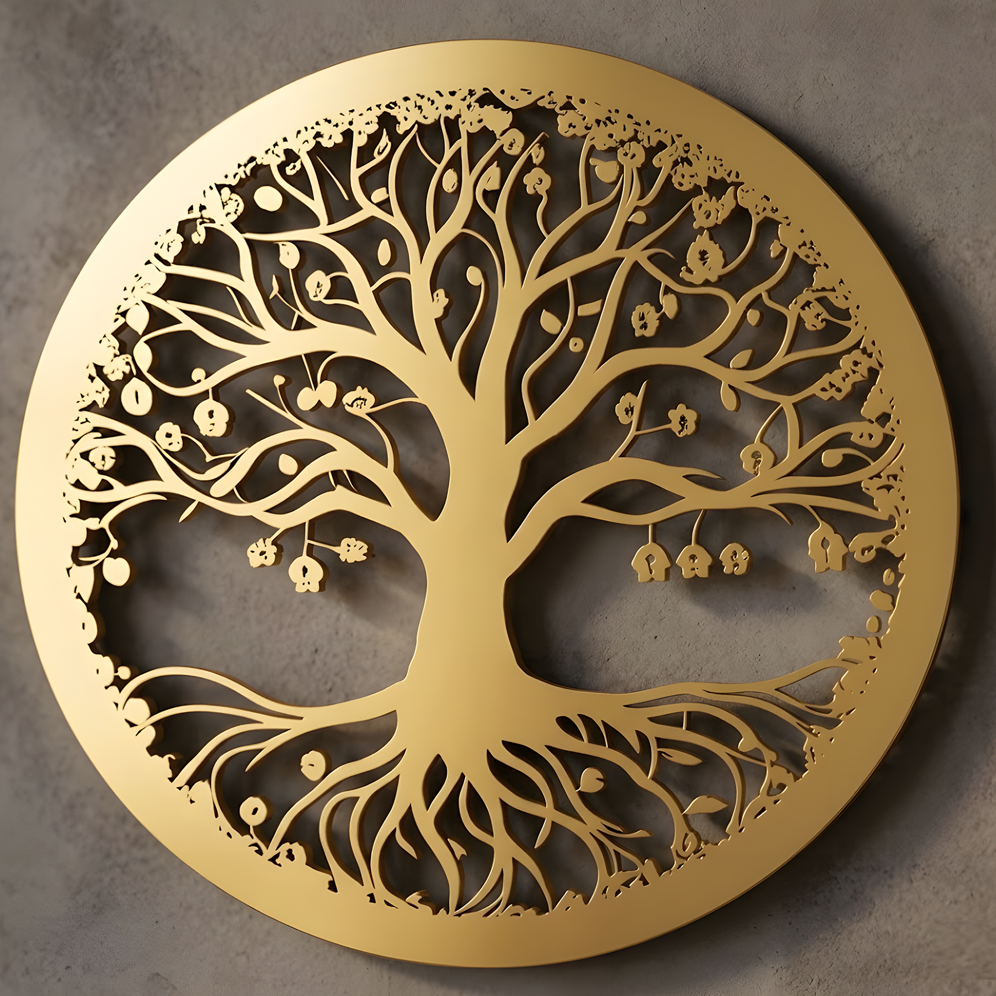 Tree of Life metal wall art sun moon celestial decor boho spiritual wall hanging large round metal art home living room decor gift idea