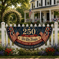 We The People patriotic semicircle fence banner for America 250th anniversary
