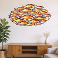 Large Metal Fish Wall Art School of Fish Metal Sign Coastal Wall Decor Nautical Home Decoration Beach House Ornament Sea Life Sculpture Gift