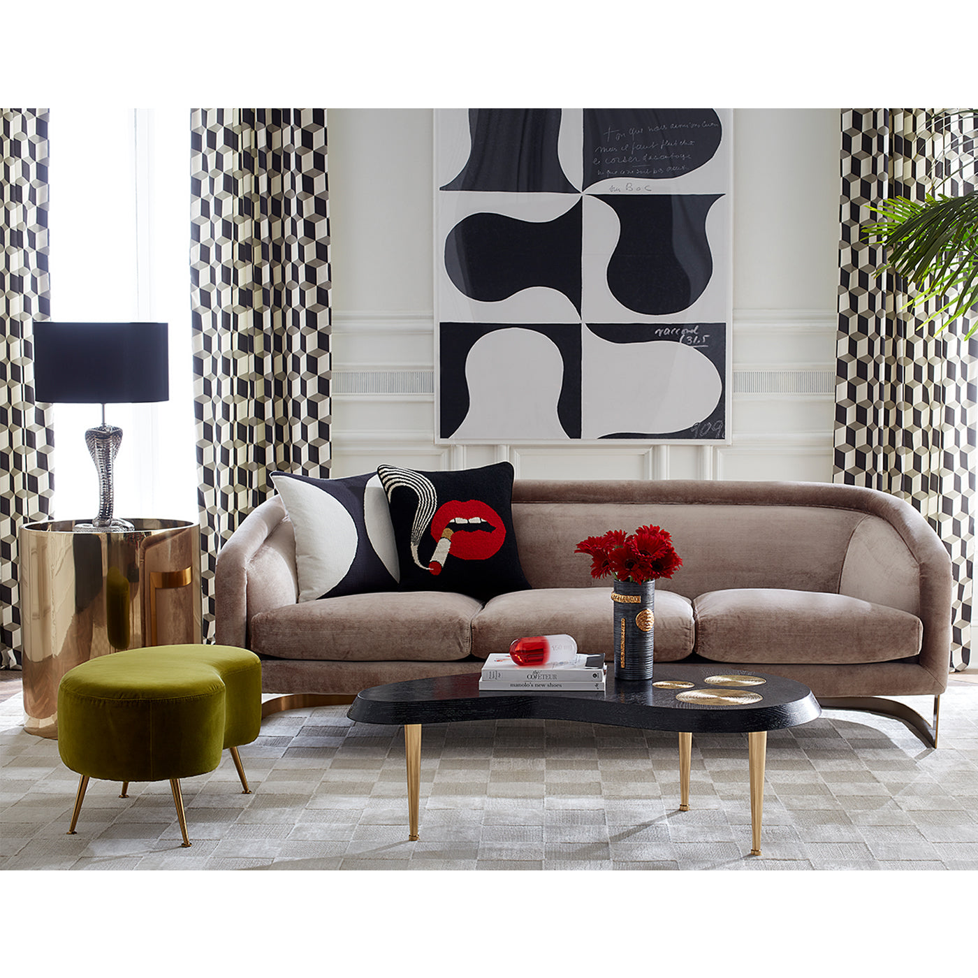 Checkerboard Hand-Loomed Rug