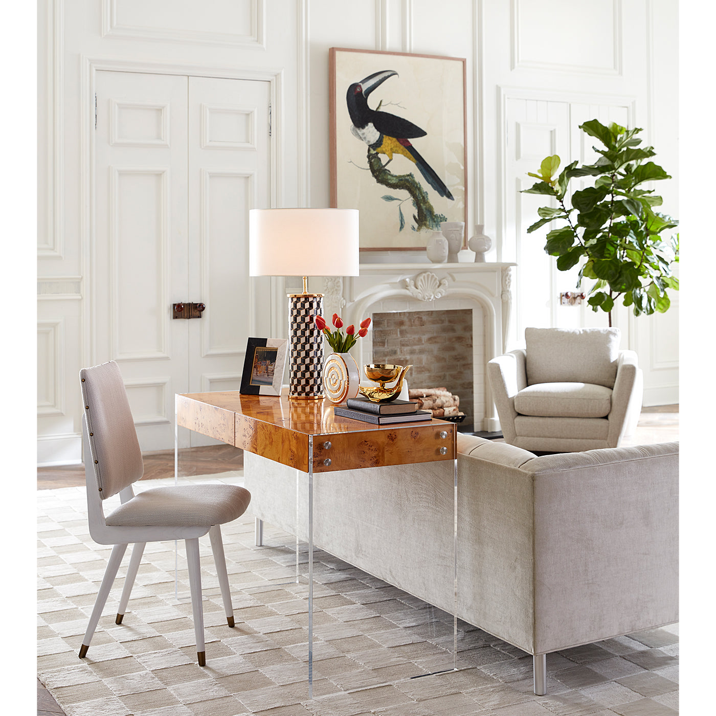 Checkerboard Hand-Loomed Rug