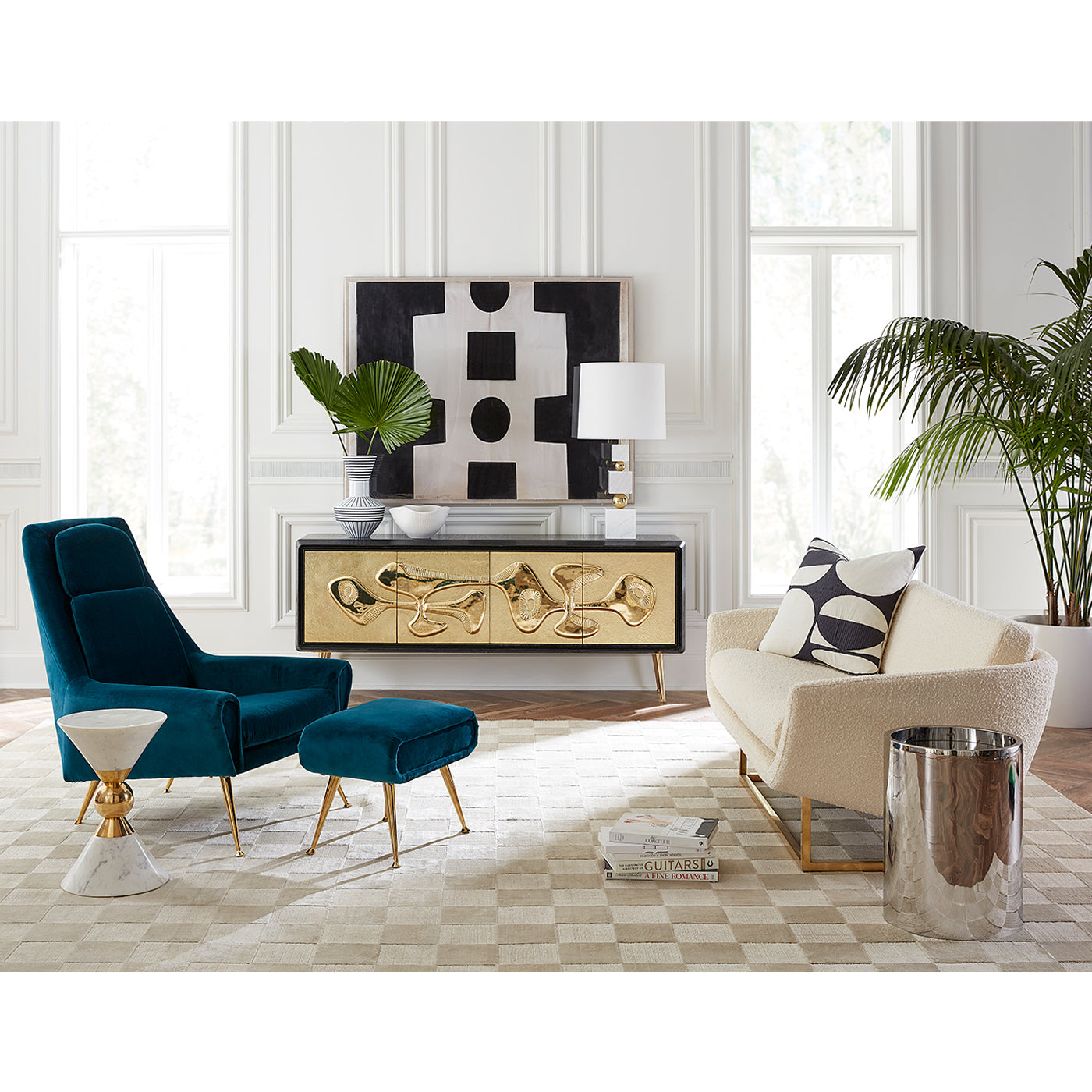 Checkerboard Hand-Loomed Rug