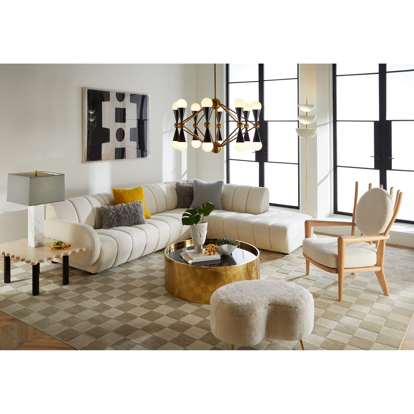 Checkerboard Hand-Loomed Rug