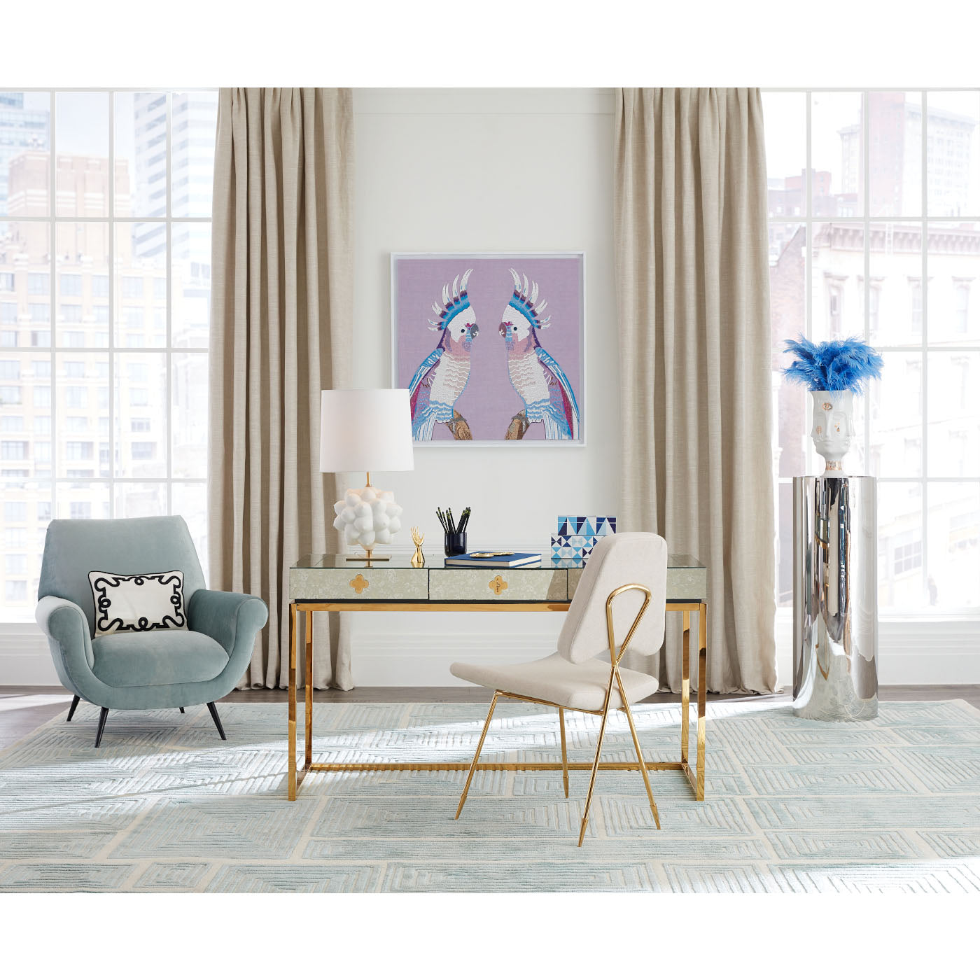 Blocks Hand-Knotted Rug