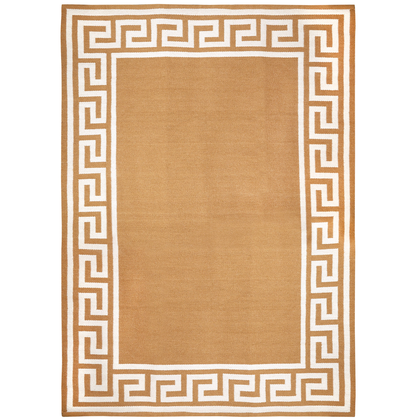 Greek Key Border Flatweave Rug
