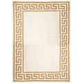 Greek Key Border Flatweave Rug
