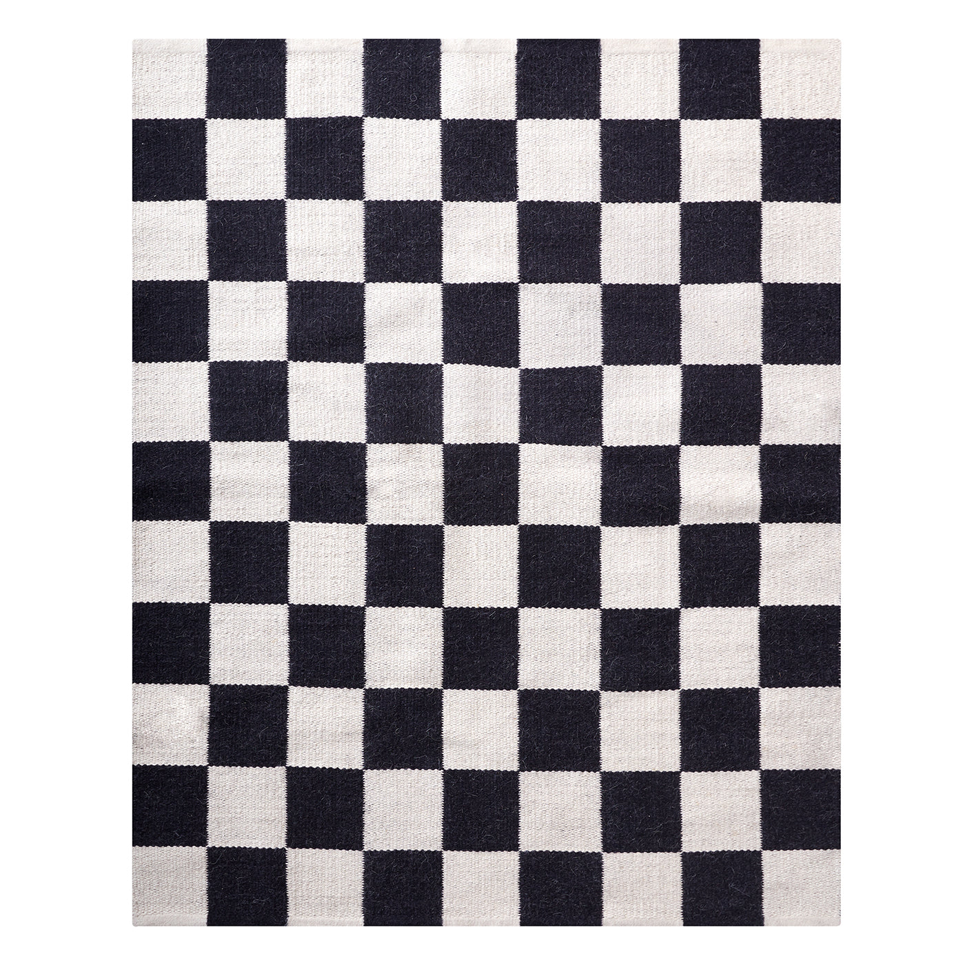 Checkerboard Large Scale Flatweave Rug